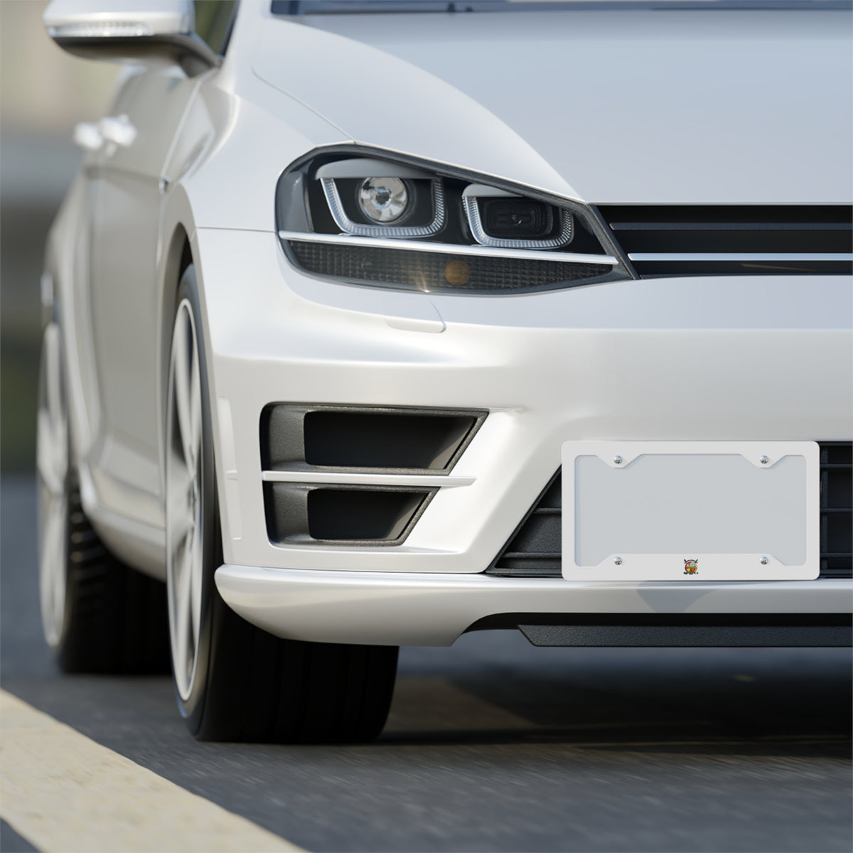 Metal License Plate Frame — Sleek Brushed Stainless Steel Car Tag Holder