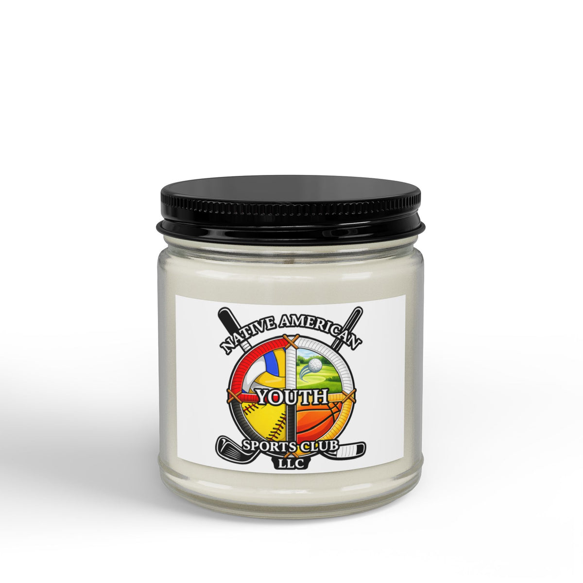 Youth Sports Club Soy Candle (4oz & 9oz) – Scented Amber Jar with Black Lid