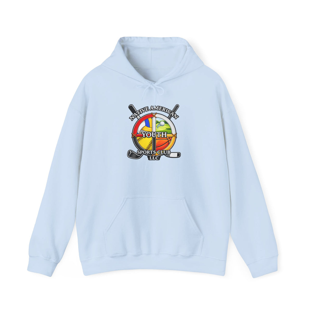 Youth Sports Club Hockey Hoodie - Retro Rainbow Logo