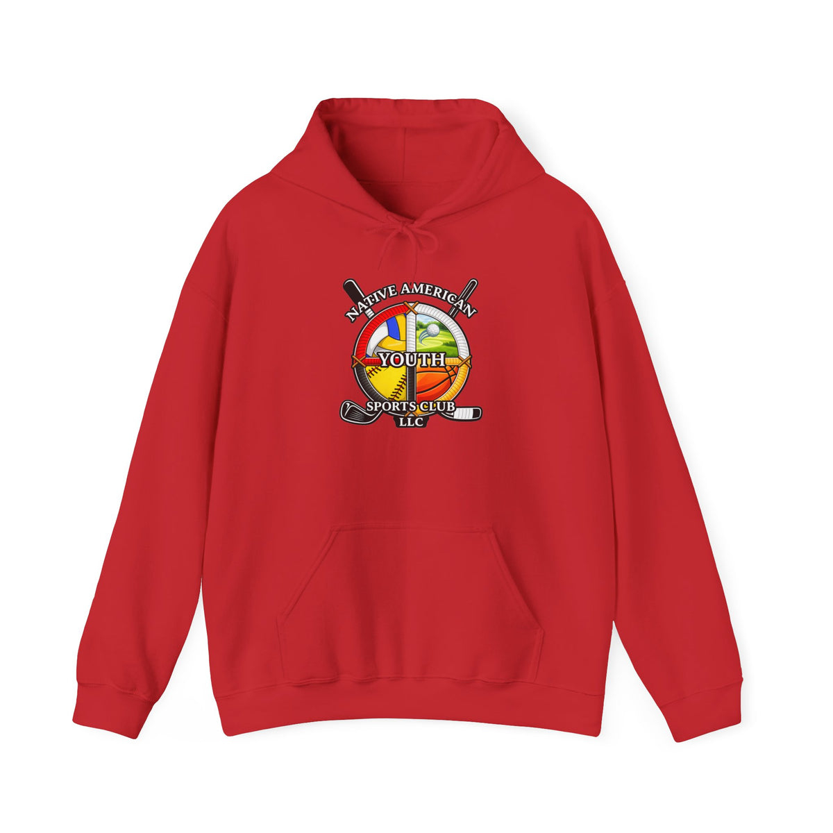 Youth Sports Club Hockey Hoodie - Retro Rainbow Logo
