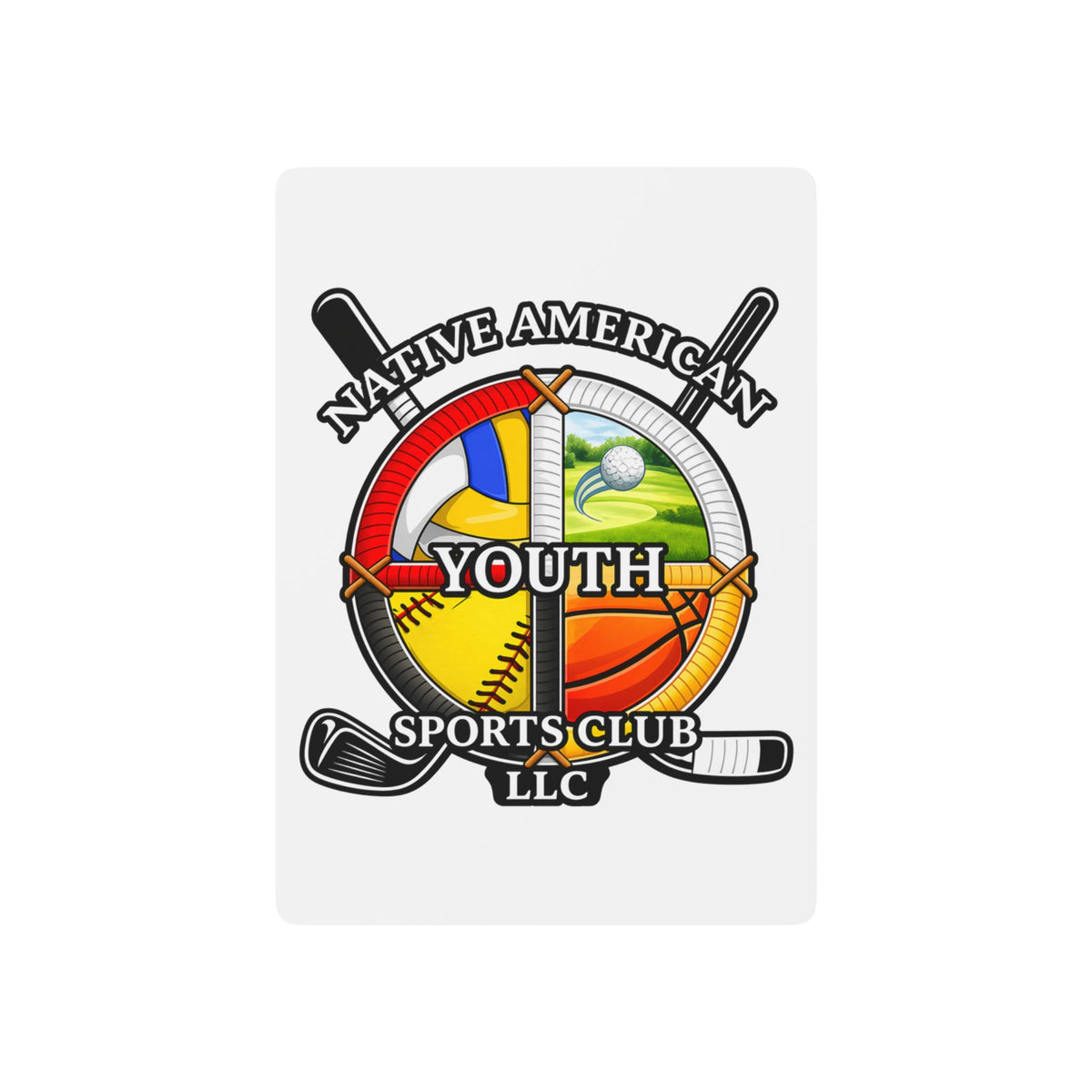 Native American Youth Sports Club Poker Playing Cards — Custom Ace Spade Design