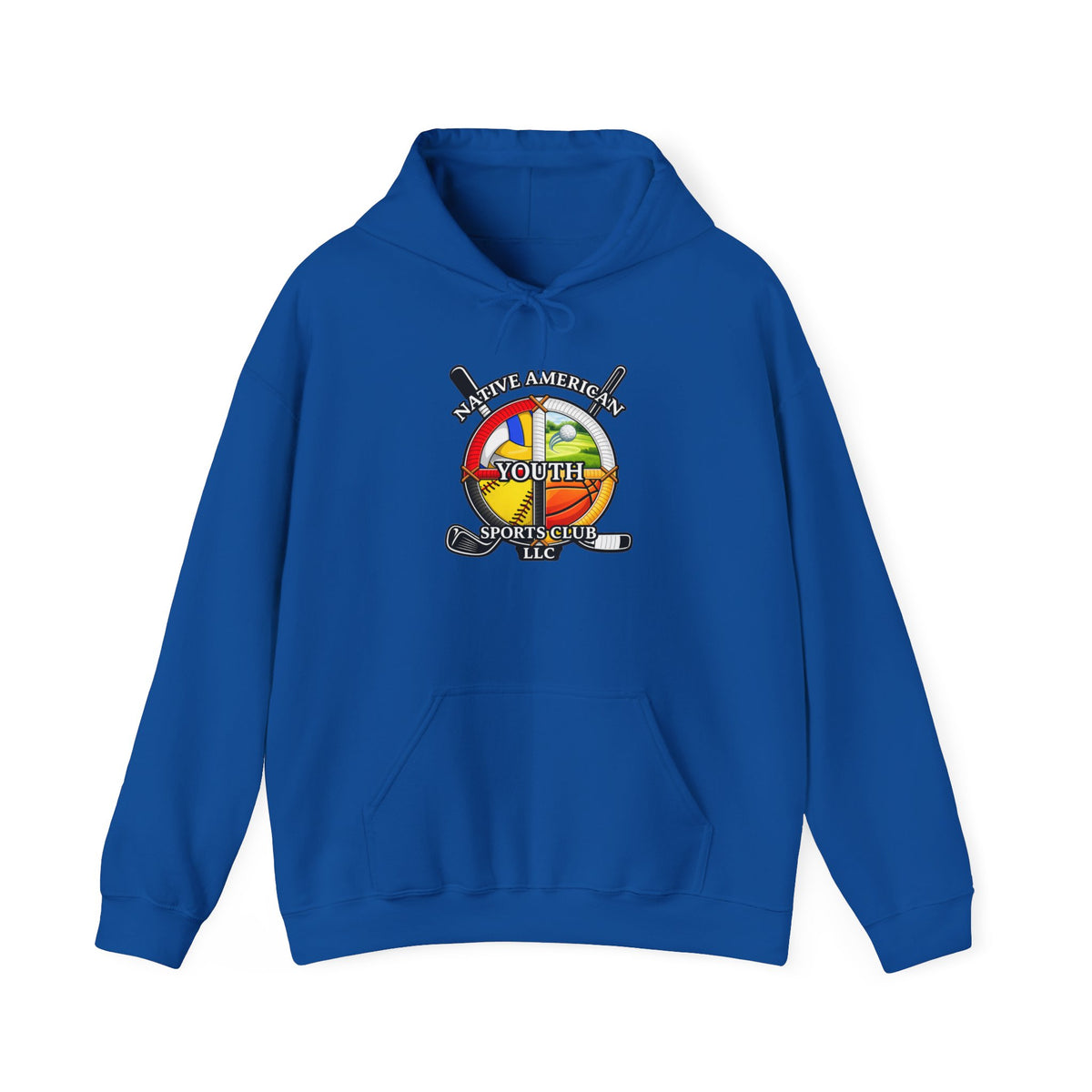 Youth Sports Club Hockey Hoodie - Retro Rainbow Logo