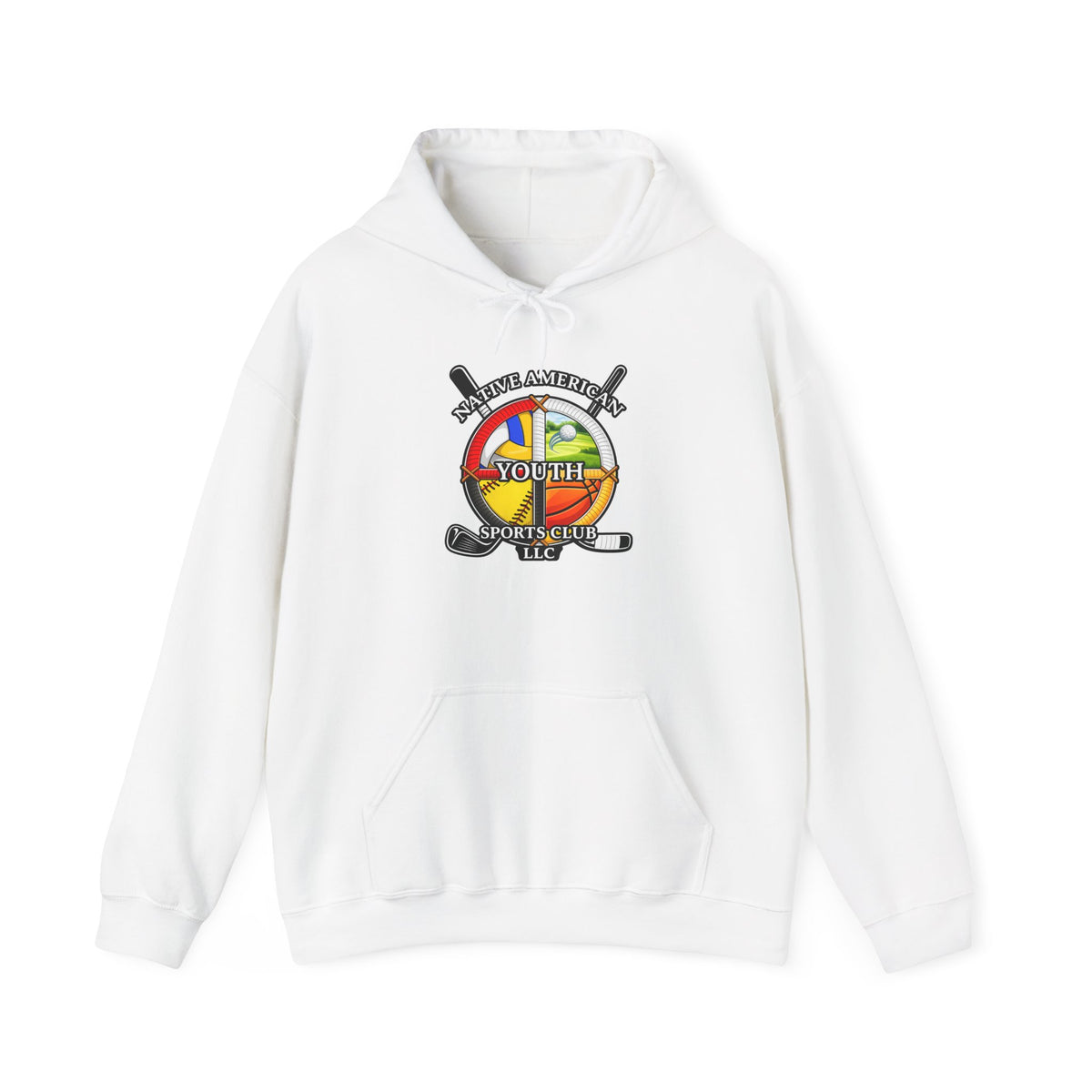 Youth Sports Club Hockey Hoodie - Retro Rainbow Logo