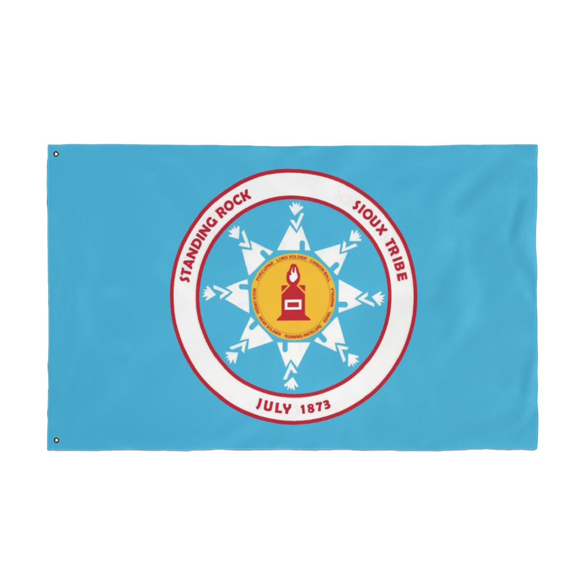 Standing Rock Sioux Tribe Seal Flag — Double-Sided Tribal Emblem Outdoor Flag