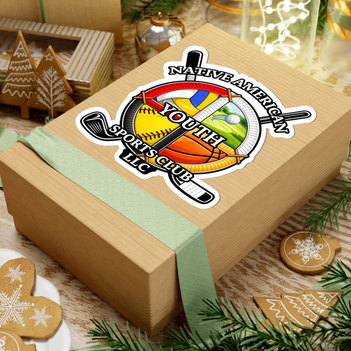 Native American Youth Sports Club Kiss-Cut Sticker