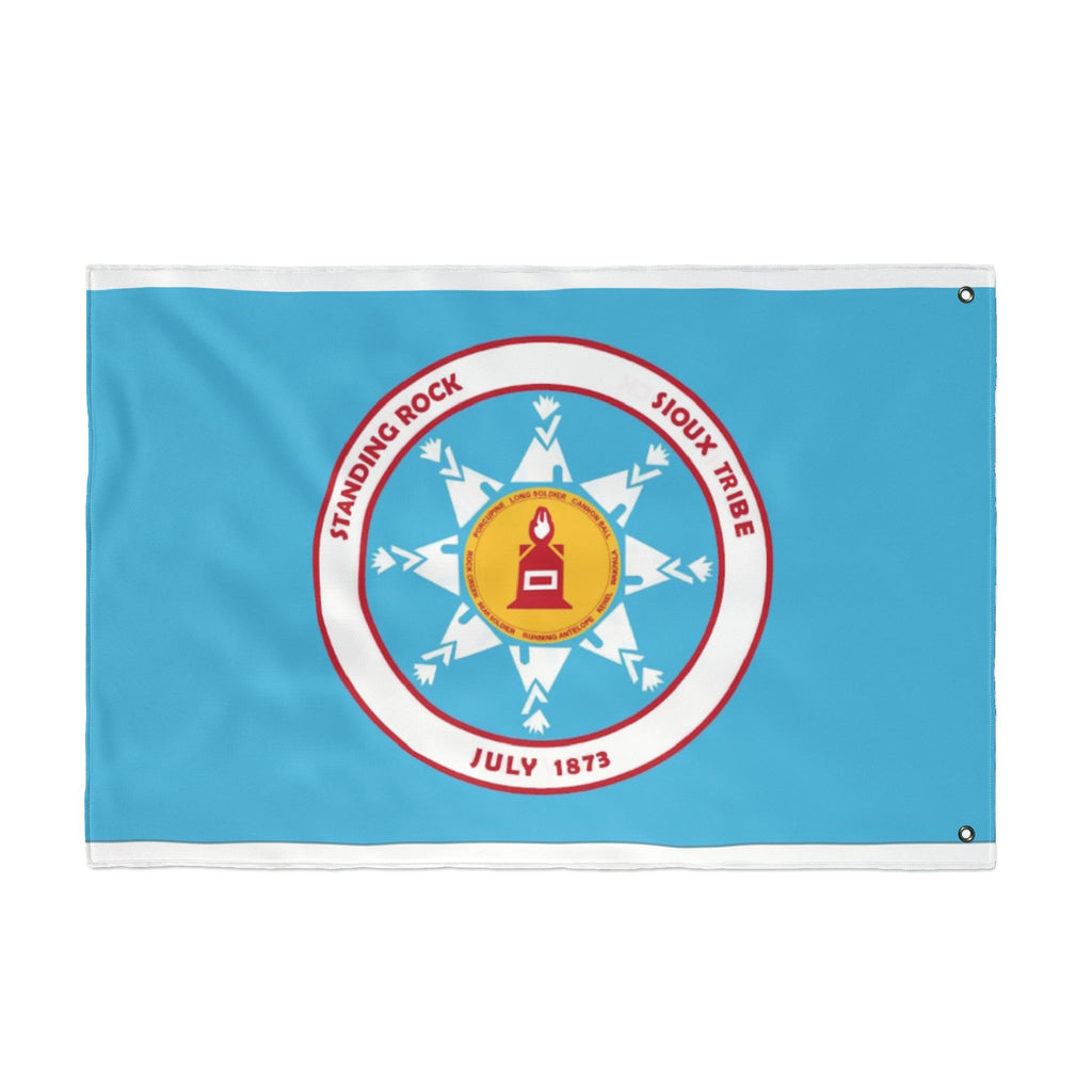 Standing Rock Sioux Tribe Seal Flag — Double-Sided Tribal Emblem Outdoor Flag