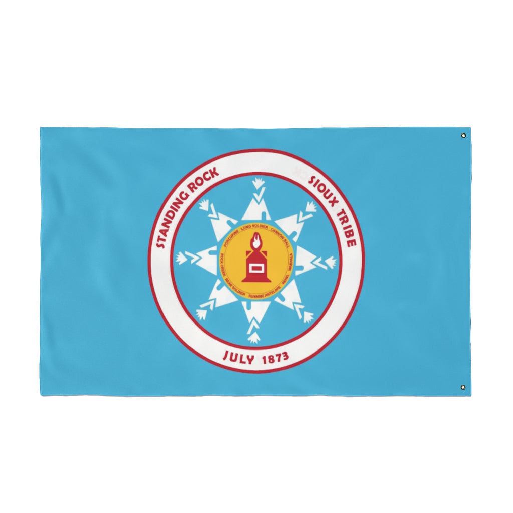 Standing Rock Sioux Tribe Seal Flag — Double-Sided Tribal Emblem Outdoor Flag
