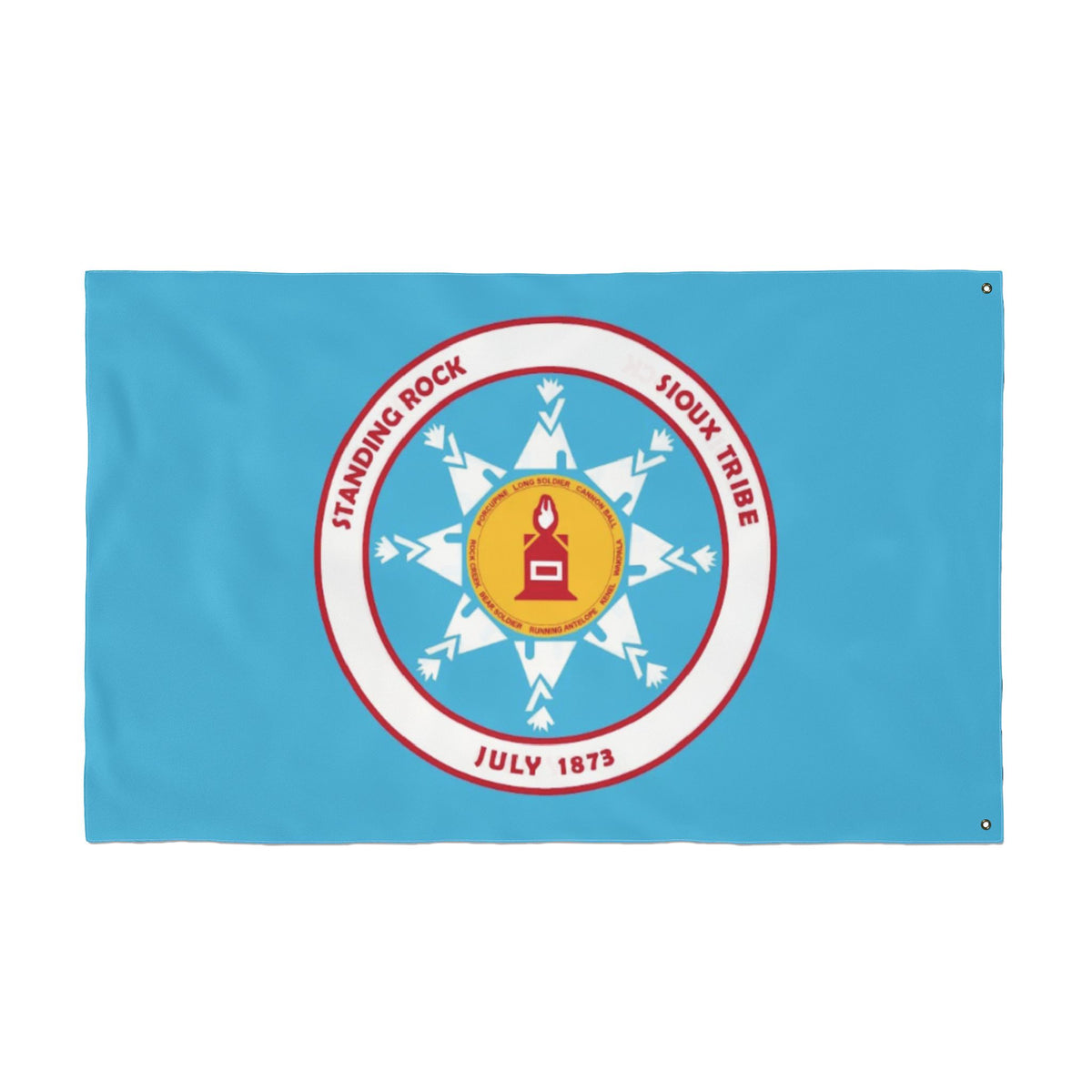 Standing Rock Sioux Tribe Seal Flag — Double-Sided Tribal Emblem Outdoor Flag
