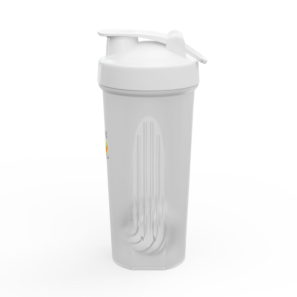 Protein Shaker Bottle with Colorful Fitness Logo — Gym Shake Cup for Workout Nutrition