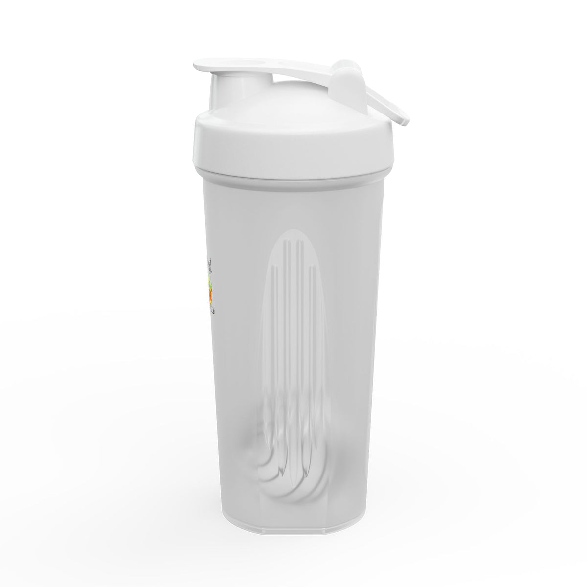 Protein Shaker Bottle with Colorful Fitness Logo — Gym Shake Cup for Workout Nutrition