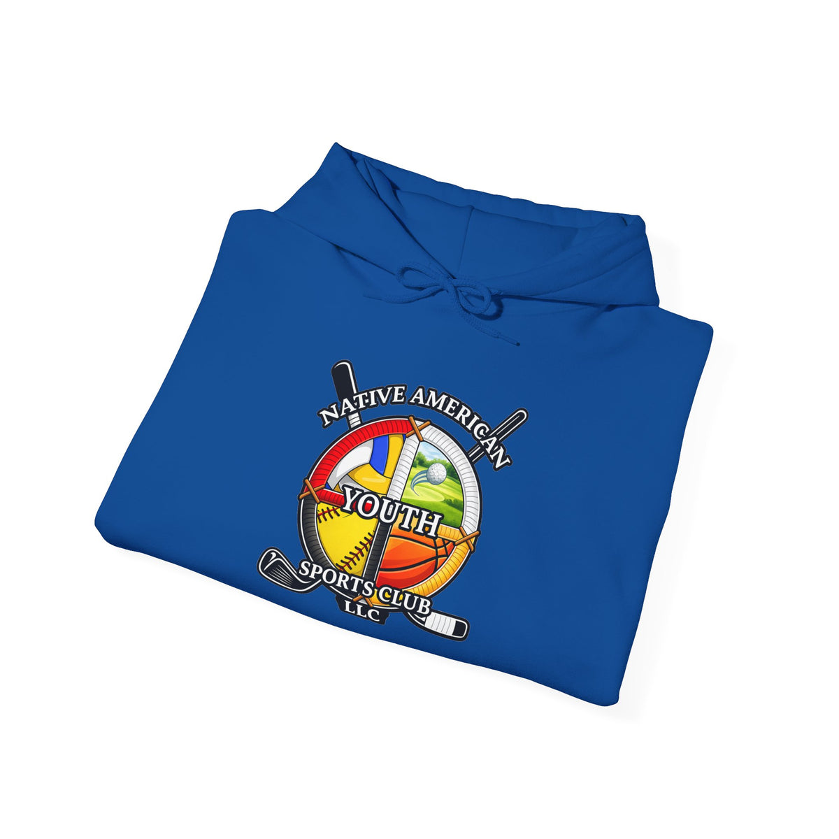 Youth Sports Club Hockey Hoodie - Retro Rainbow Logo