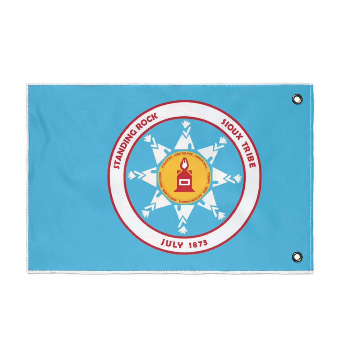 Standing Rock Sioux Tribe Seal Flag — Double-Sided Tribal Emblem Outdoor Flag