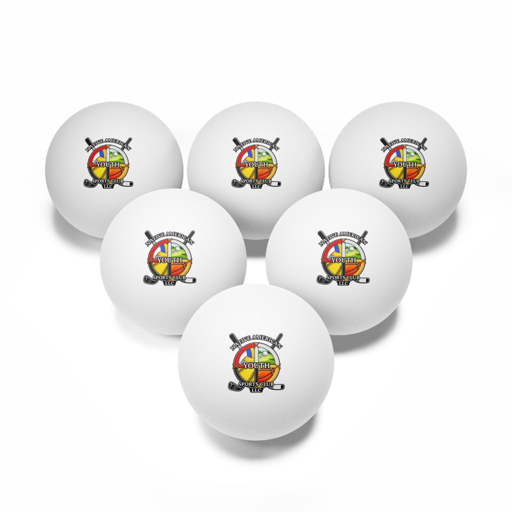 Youth Sports Club Ping Pong Balls – Pack of 6 with Native American Youth Logo