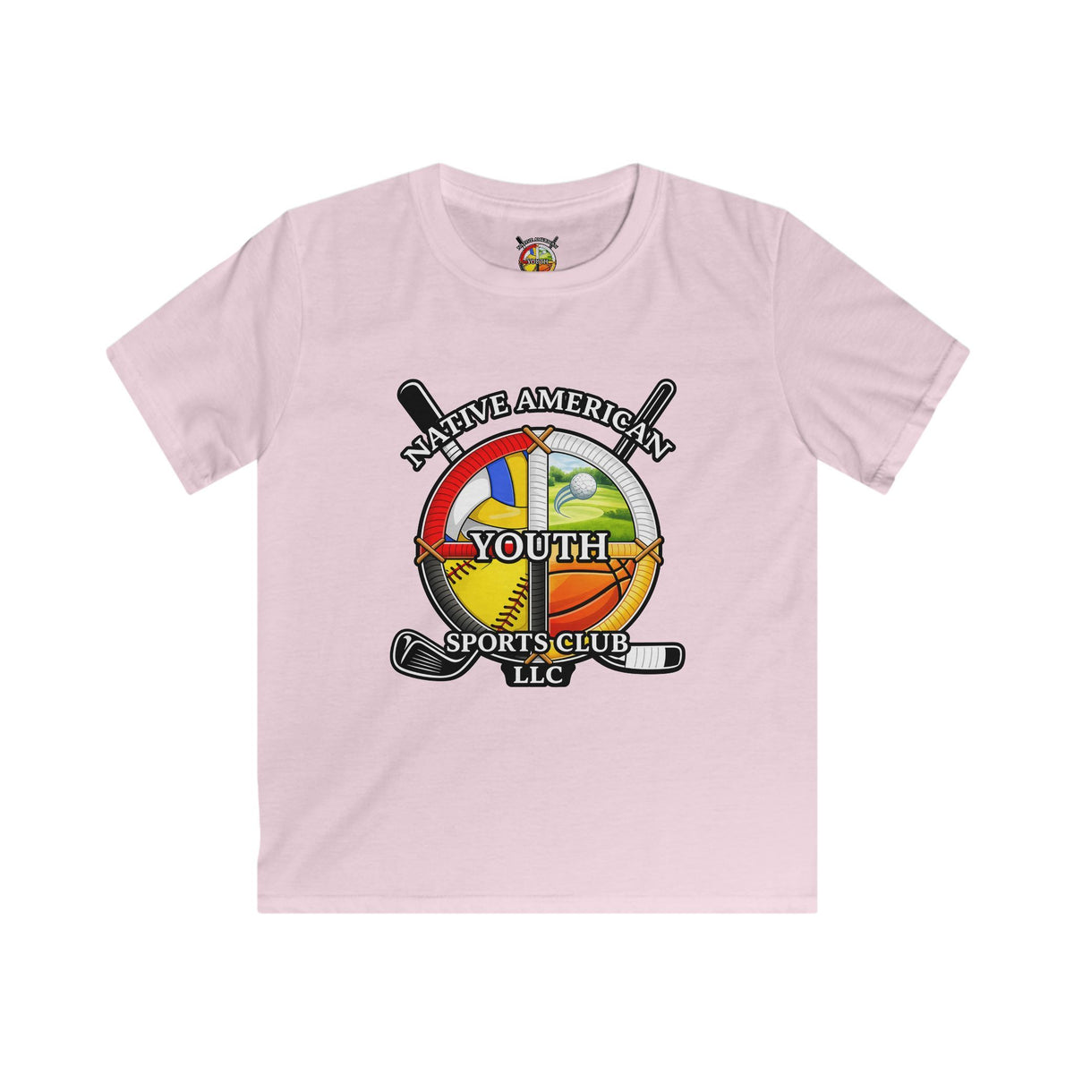 Native American Youth Sports Club Kids T‑Shirt — Multi‑Sport Logo Tee