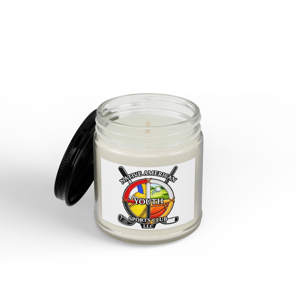 Youth Sports Club Soy Candle (4oz & 9oz) – Scented Amber Jar with Black Lid