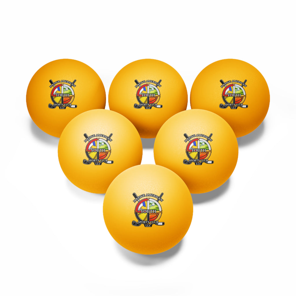 Youth Sports Club Ping Pong Balls – Pack of 6 with Native American Youth Logo
