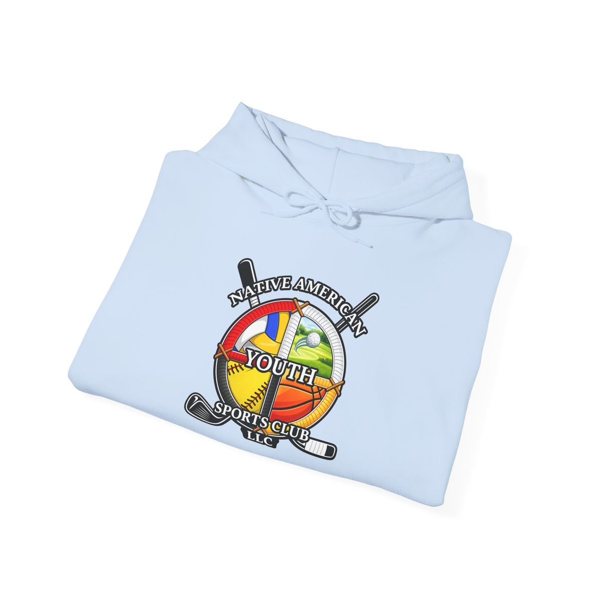 Youth Sports Club Hockey Hoodie - Retro Rainbow Logo