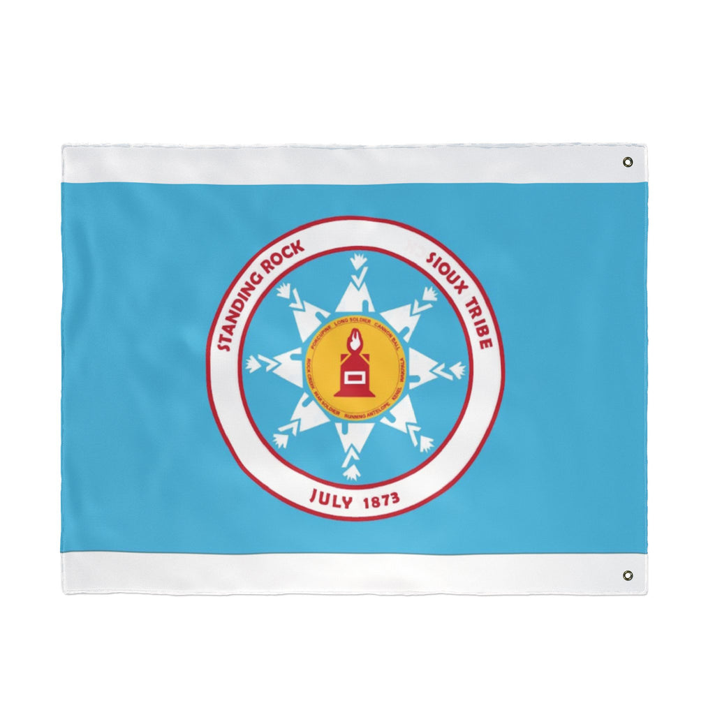 Standing Rock Sioux Tribe Seal Flag — Double-Sided Tribal Emblem Outdoor Flag
