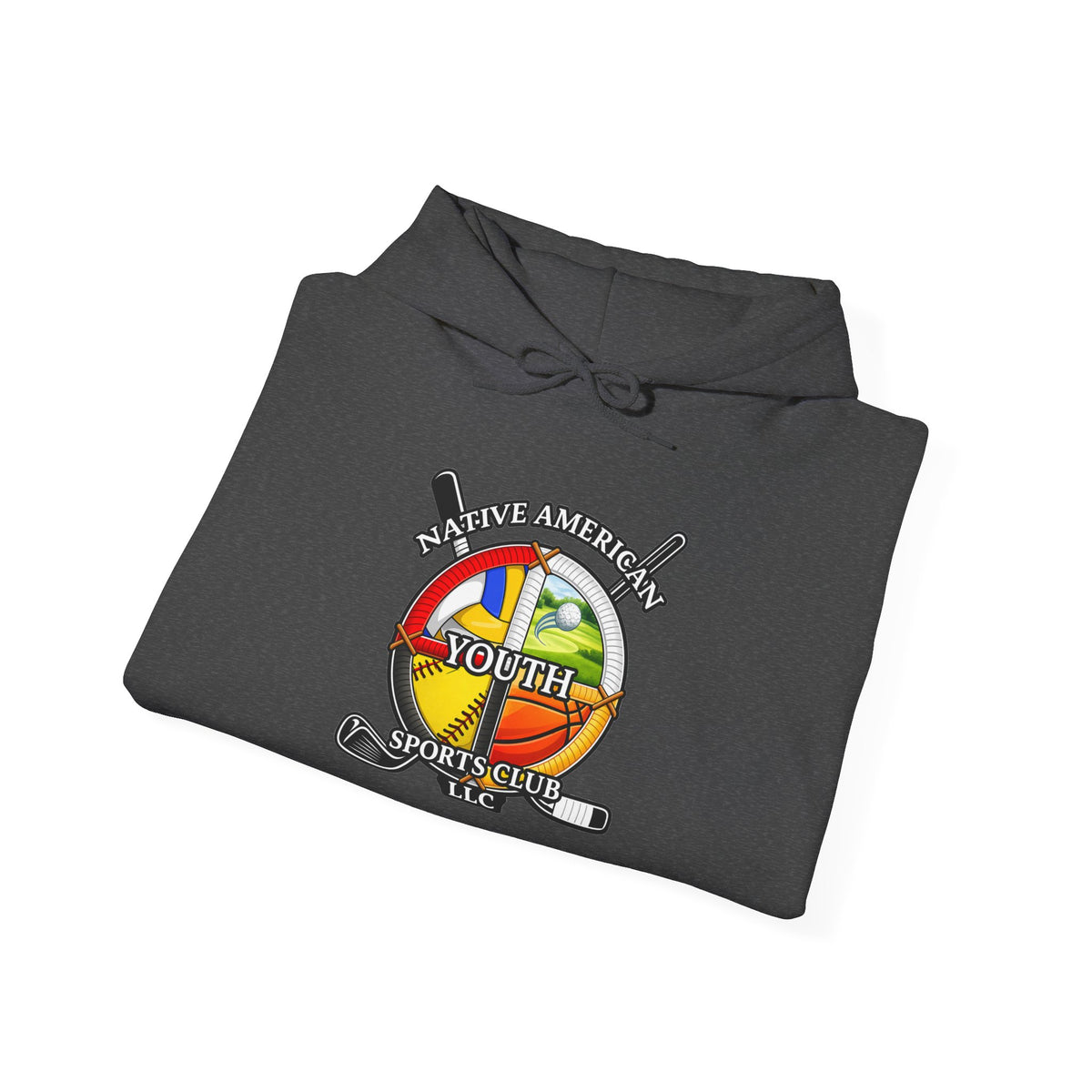 Youth Sports Club Hockey Hoodie - Retro Rainbow Logo