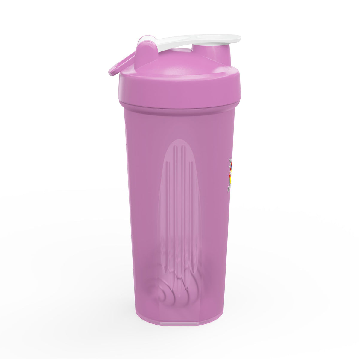 Protein Shaker Bottle with Colorful Fitness Logo — Gym Shake Cup for Workout Nutrition