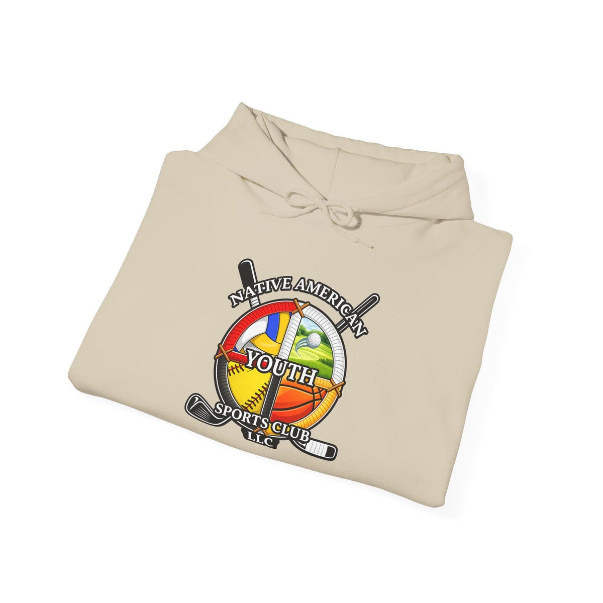 Youth Sports Club Hockey Hoodie - Retro Rainbow Logo