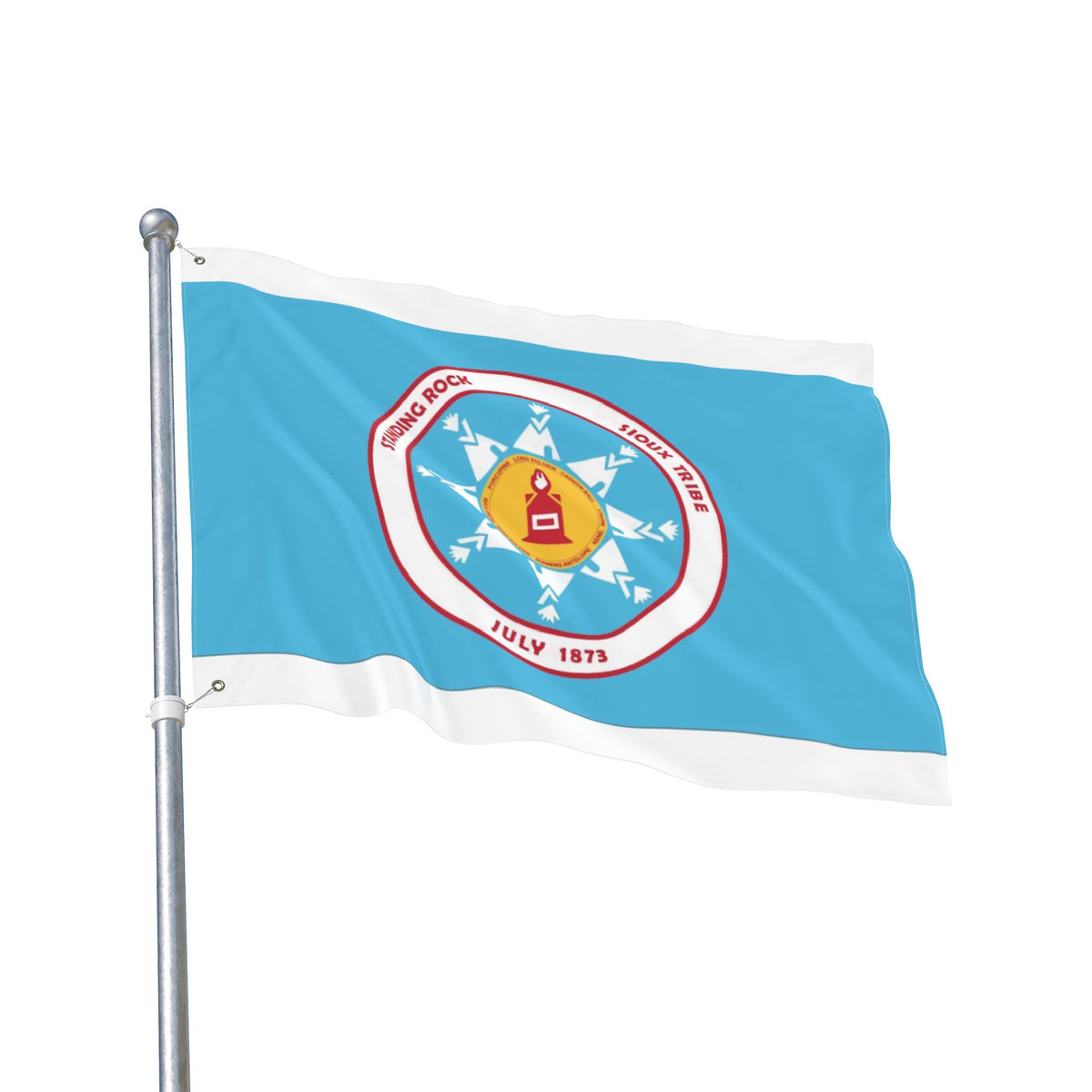 Standing Rock Sioux Tribe Seal Flag — Double-Sided Tribal Emblem Outdoor Flag