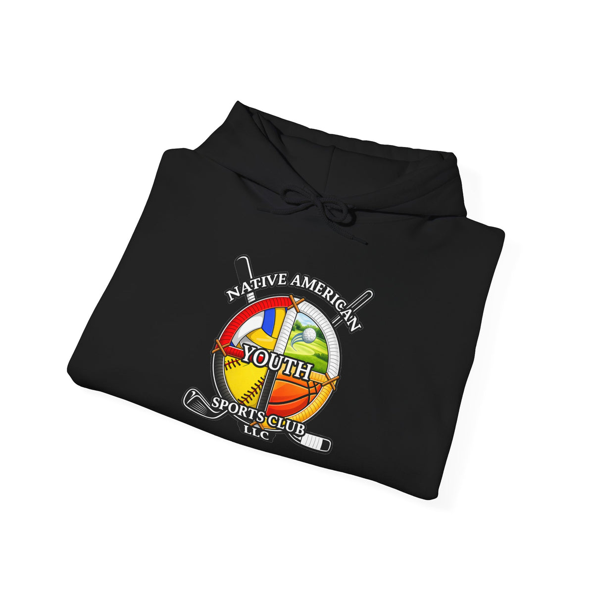 Youth Sports Club Hockey Hoodie - Retro Rainbow Logo