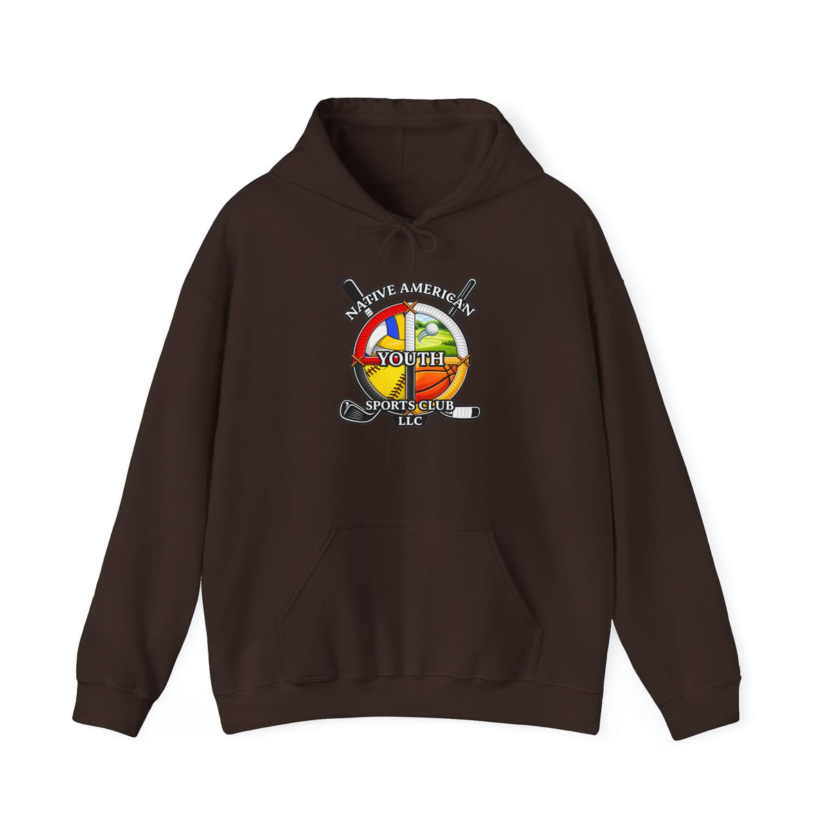 Youth Sports Club Hockey Hoodie - Retro Rainbow Logo