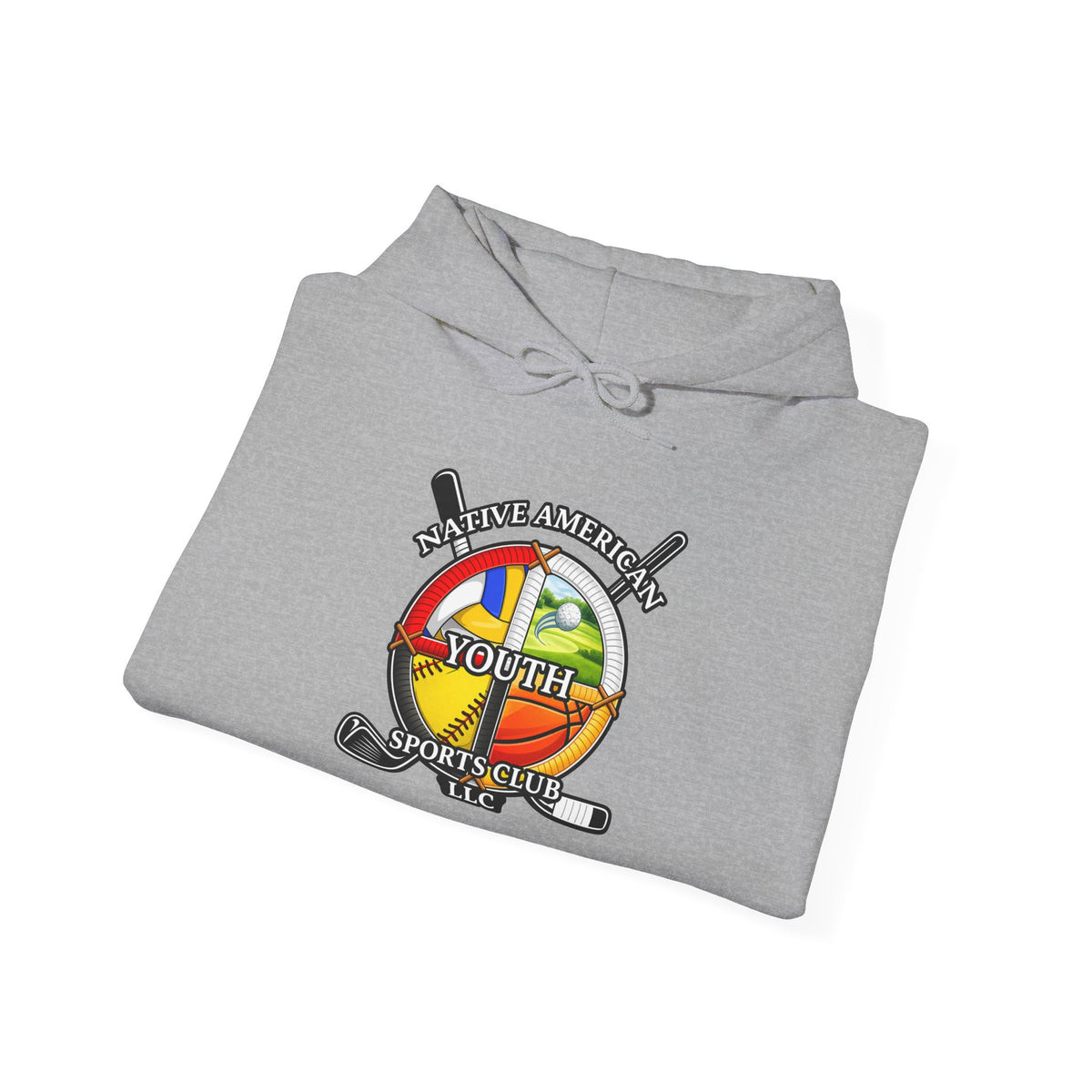 Youth Sports Club Hockey Hoodie - Retro Rainbow Logo