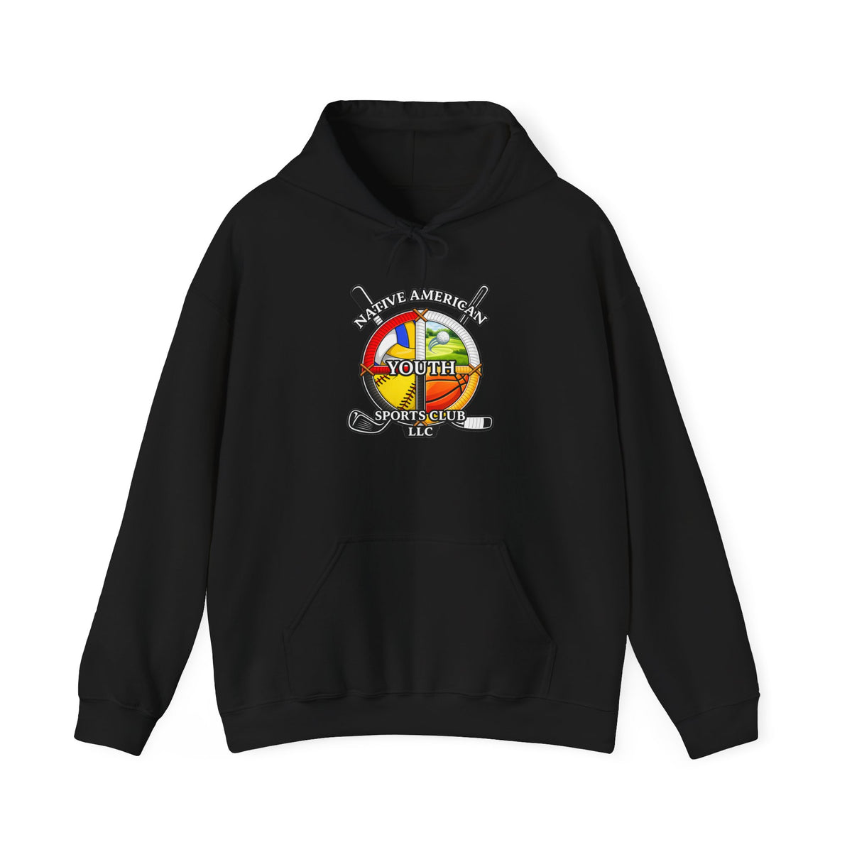 Youth Sports Club Hockey Hoodie - Retro Rainbow Logo