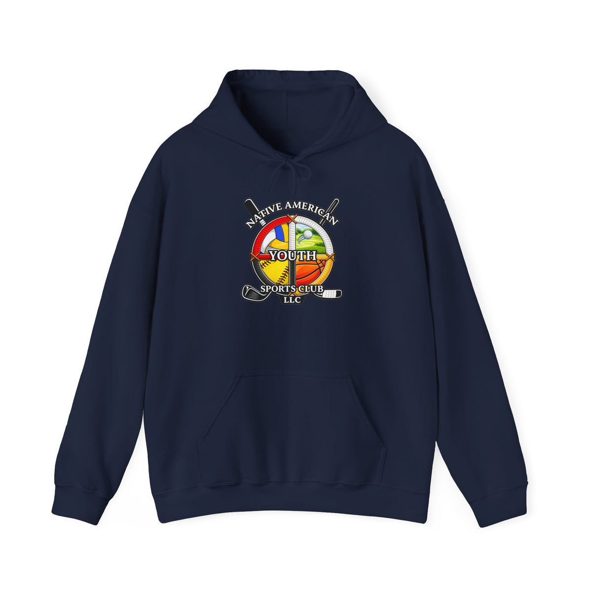 Youth Sports Club Hockey Hoodie - Retro Rainbow Logo