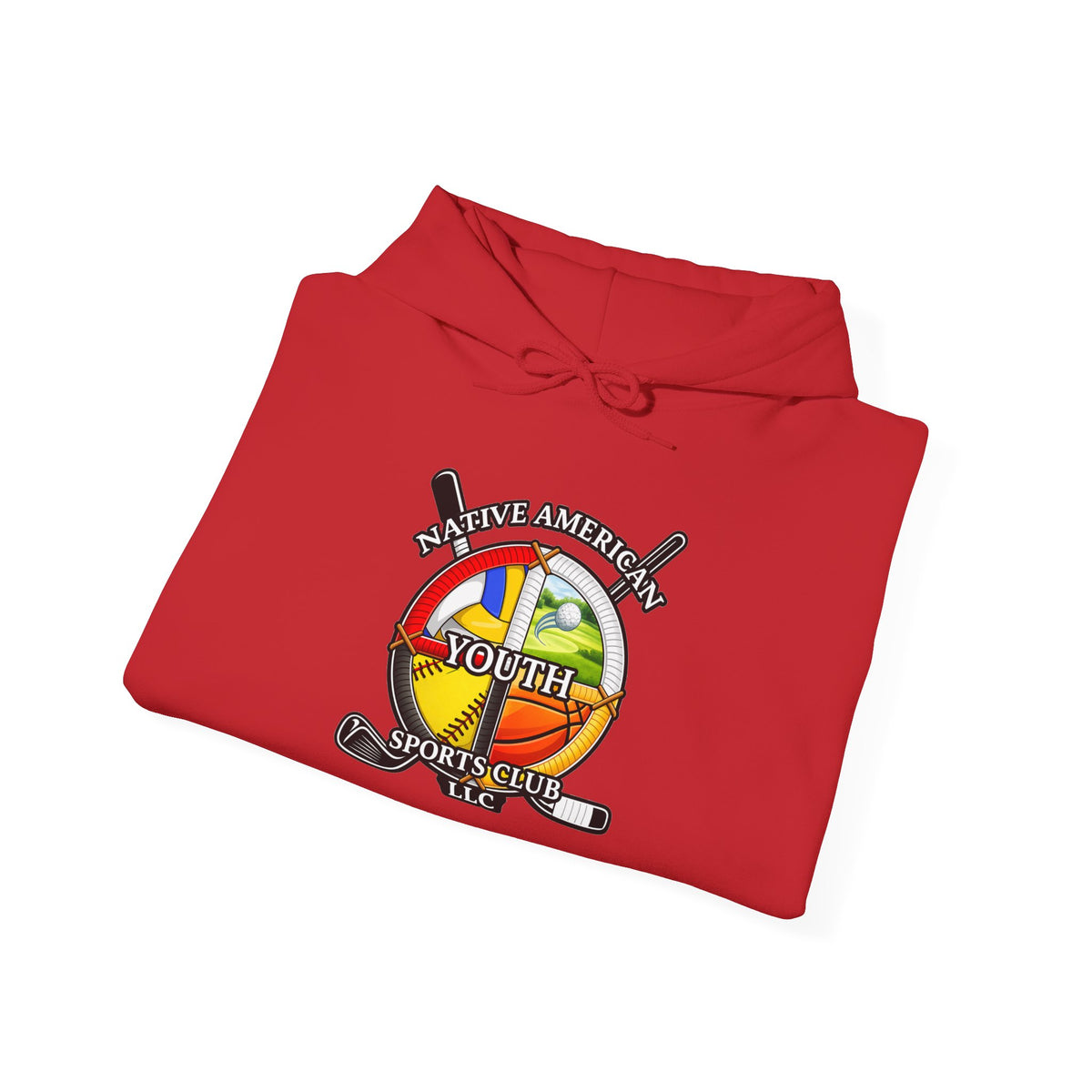 Youth Sports Club Hockey Hoodie - Retro Rainbow Logo