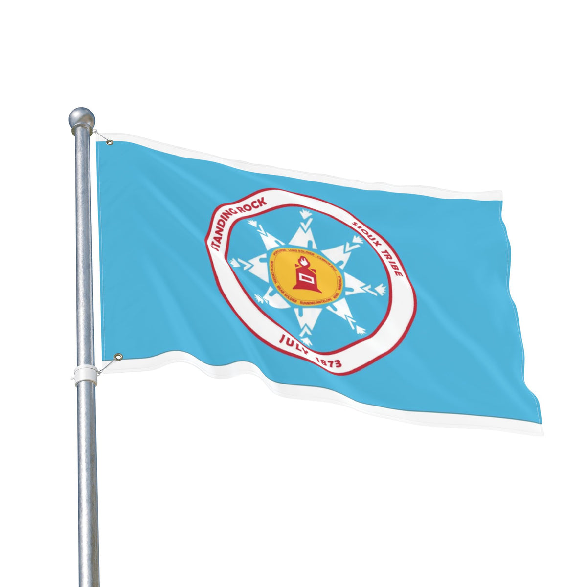 Standing Rock Sioux Tribe Seal Flag — Double-Sided Tribal Emblem Outdoor Flag