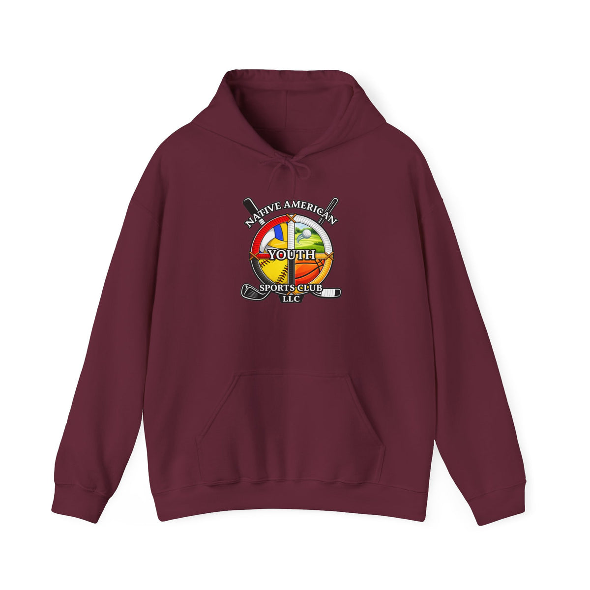 Youth Sports Club Hockey Hoodie - Retro Rainbow Logo