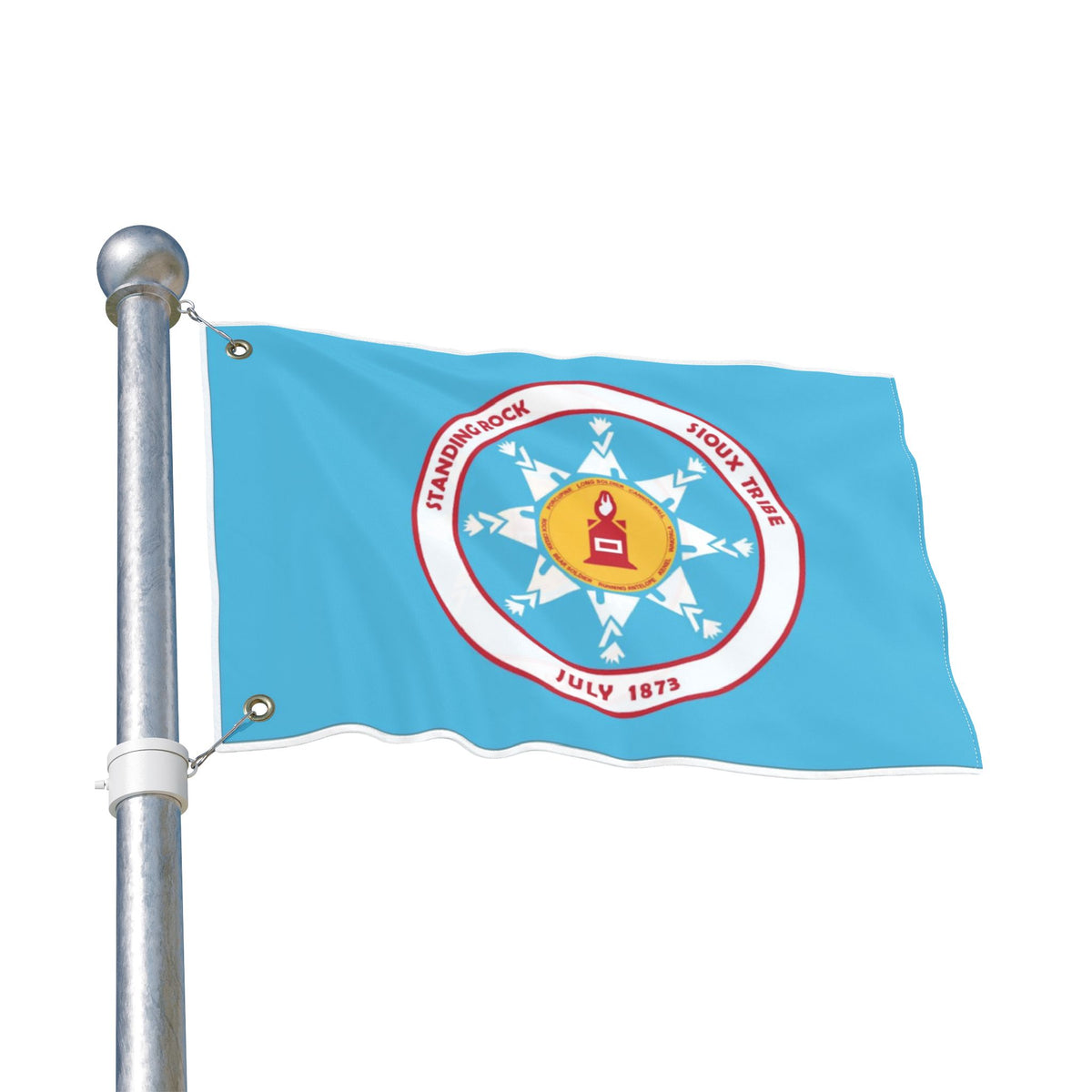 Standing Rock Sioux Tribe Seal Flag — Double-Sided Tribal Emblem Outdoor Flag
