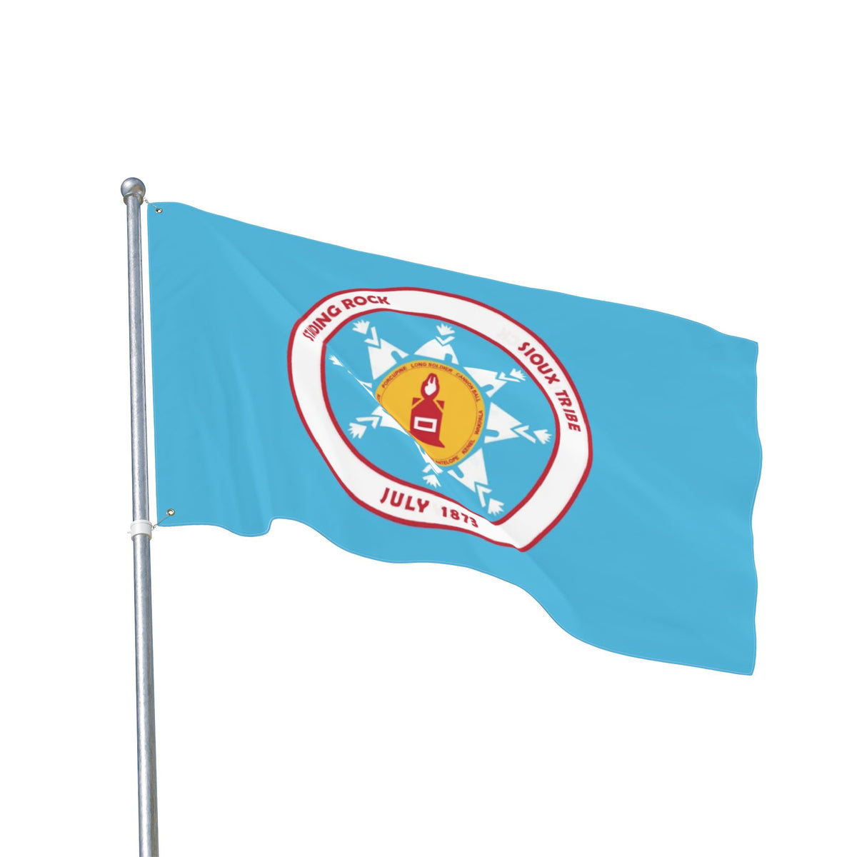 Standing Rock Sioux Tribe Seal Flag — Double-Sided Tribal Emblem Outdoor Flag