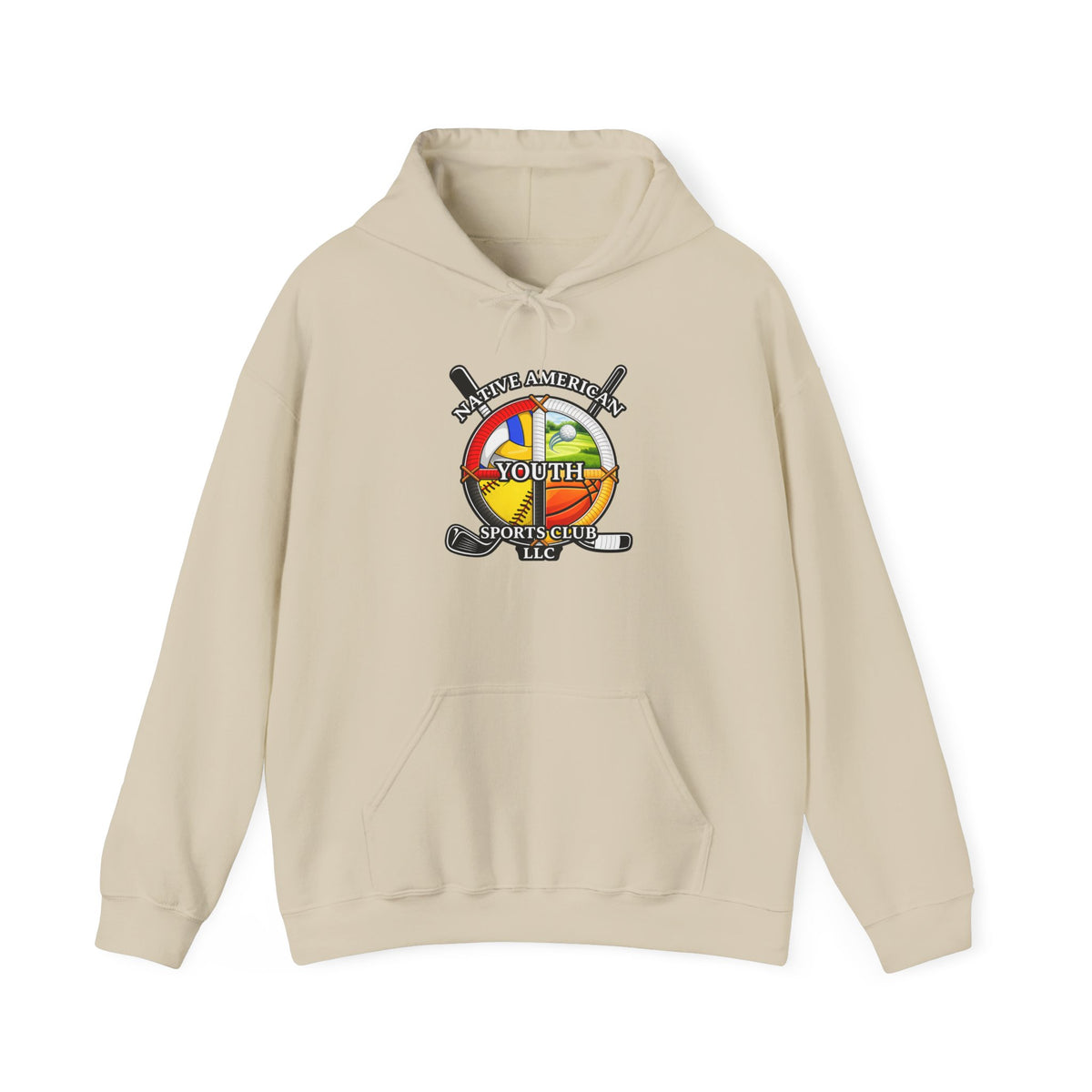 Youth Sports Club Hockey Hoodie - Retro Rainbow Logo
